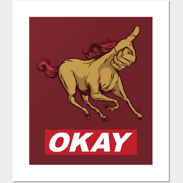 Okay Stallion Wall Art by Thomcat23